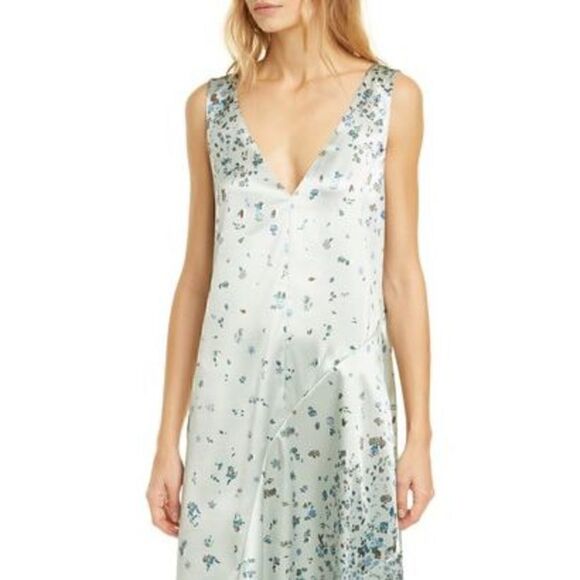 Floral Asymmetrical Shift Dress Vince - Picture 4 of 5